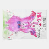 Niedliches Weihnachtsrosa Schweinetuch Handtuch (Horizontal)