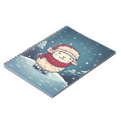 Niedliches Weihnachtsschaf Notizblock (Linke Seite)