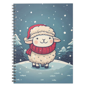Niedliches Weihnachtsschaf Notizblock