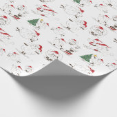 Niedliches Weihnachtsschaf-Wrapping Paper Geschenkpapier (Ecke)