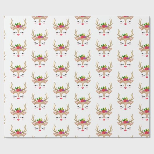 Niedliches Weihnachtsschauspiel Geschenkpapier (Flach)