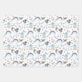 Niedliches Weihnachtsschneemann Gnome Owl Geschenkpapier Set (Vorderseite)