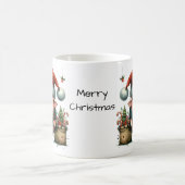 Niedliches Weihnachtsschwein mit Geschenken Kaffeetasse (Mittel)