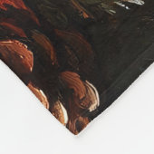 Niedliches Weihnachtsschwein Rustikales Gemälde Fleecedecke (Ecke)