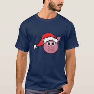 Niedliches Weihnachtsschwein T-Shirt