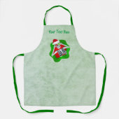 Niedliches Weihnachtsskelett Ornamente Augen im Sp Schürze (Vorderseite)