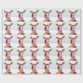 Niedliches Weihnachtssommer Bunny Rabbit Geschenkpapier (Flach)