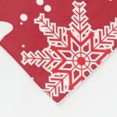 Niedliches Weihnachtssymbolmuster Rot Weiß & Grün Fleecedecke (Ecke)
