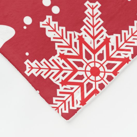 Niedliches Weihnachtssymbolmuster Rot Weiß & Grün Fleecedecke (Ecke)