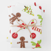 Niedliches Weihnachtsthema Geschenkpapier Set (Beispiel)