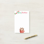 Niedliches Weihnachtsthema Post-it Klebezettel (Auf Schreibtisch)