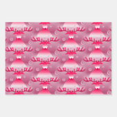 Niedliches Weihnachtsthema Rudolf Reindeer Xmas Geschenkpapier Set (Vorderseite)