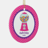 Niedliches Weihnachtsverzierung ROSA Gumballs Keramikornament (Rechts)