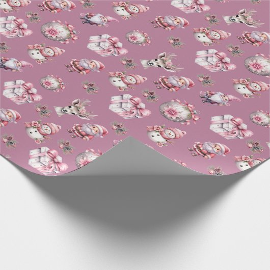 Niedliches Weihnachtswackelpapier für Kinder Geschenkpapier (Ecke)