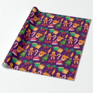 Niedliches Weihnachtswackelpapier Geschenkpapier