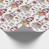 Niedliches Weihnachtswackelpapier Geschenkpapier (Ecke)