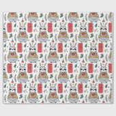 Niedliches Weihnachtswackelpapier Geschenkpapier (Flach)