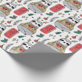 Niedliches Weihnachtswackelpapier Geschenkpapier (Ecke)