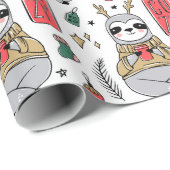 Niedliches Weihnachtswackelpapier Geschenkpapier (Rolleneckpunkt)