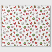 Niedliches Weihnachtswackelpapier Geschenkpapier (Flach)