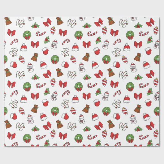 Niedliches Weihnachtswackelpapier Geschenkpapier (Flach)