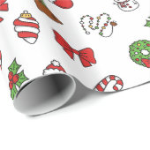 Niedliches Weihnachtswackelpapier Geschenkpapier (Rolleneckpunkt)