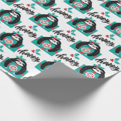 Niedliches Weihnachtswackelpapier Geschenkpapier (Ecke)