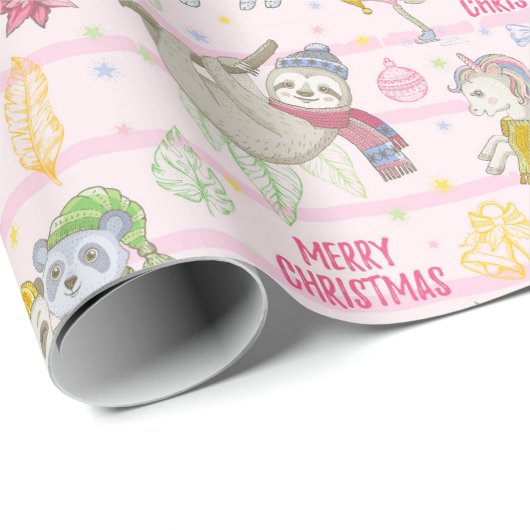 Niedliches Weihnachtswackelpapier Geschenkpapier (Rolleneckpunkt)