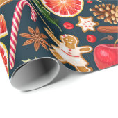 Niedliches Weihnachtswackelpapier Geschenkpapier (Rolleneckpunkt)