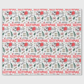 Niedliches Weihnachtswackelpapier Geschenkpapier (Flach)