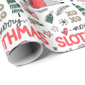 Niedliches Weihnachtswackelpapier Geschenkpapier (Rolleneckpunkt)
