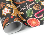 Niedliches Weihnachtswackelpapier Geschenkpapier (Rolleneckpunkt)