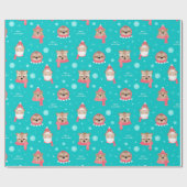 Niedliches Weihnachtswackelpapier Geschenkpapier (Flach)