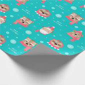 Niedliches Weihnachtswackelpapier Geschenkpapier (Ecke)