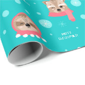 Niedliches Weihnachtswackelpapier Geschenkpapier (Rolleneckpunkt)