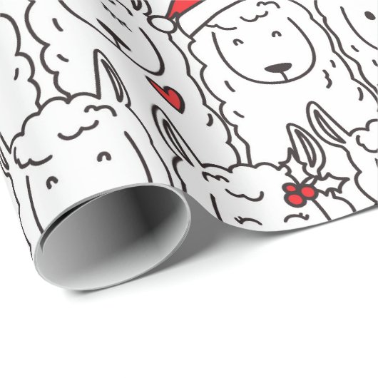 Niedliches Weihnachtswackelpapier Geschenkpapier (Rolleneckpunkt)