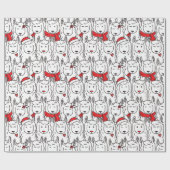 Niedliches Weihnachtswackelpapier Geschenkpapier (Flach)