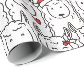 Niedliches Weihnachtswackelpapier Geschenkpapier (Rolleneckpunkt)