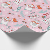 Niedliches Weihnachtswackelpapier Geschenkpapier (Ecke)