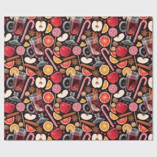 Niedliches Weihnachtswackelpapier Geschenkpapier (Flach)