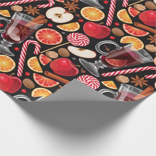 Niedliches Weihnachtswackelpapier Geschenkpapier (Ecke)