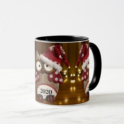 Niedliches Weihnachtswald personalisierte Mug Tasse (VorderseiteRechts)