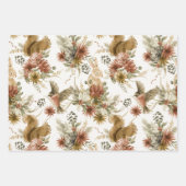 Niedliches Weihnachtswaldlandmuster Geschenkpapier Set (Vorderseite 3)