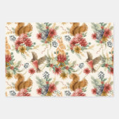 Niedliches Weihnachtswaldlandmuster Geschenkpapier Set (Vorderseite 2)