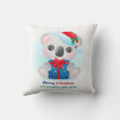 Niedliches Weihnachtswasser Koala Kinderzimmer Kissen (Rückseite)