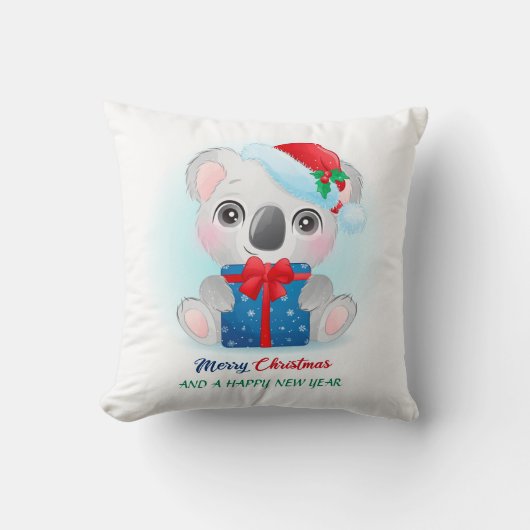Niedliches Weihnachtswasser Koala Kinderzimmer Kissen (Vorderseite)