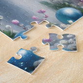 Niedliches Weihnachtsweißeinhorn mit Goldhorn Puzzle (Seite)