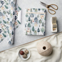 Niedliches Weihnachtswintermuster Geschenkpapier