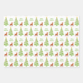 niedliches Weihnachtswrapping Paper Flat Sheet Set Geschenkpapier Set (Vorderseite)