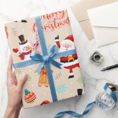 Niedliches Weihnachtswrapping-Papier Geschenkpapier
